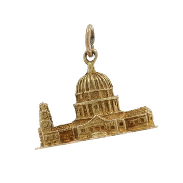 Yellow Gold Saint Paul's Basilica Charm - 9k Vatican