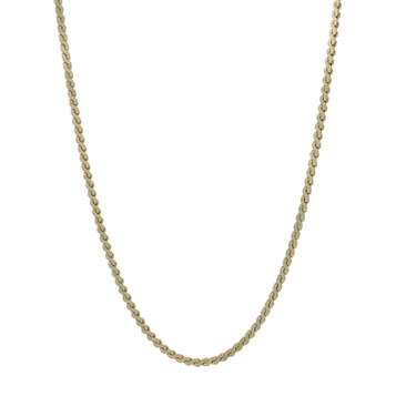 Yellow Gold Serpentine Chain Necklace 15 1/2" - 14k