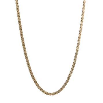 Yellow Gold Serpentine Chain Necklace 16 1/2" - 14k