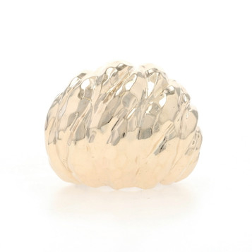 Yellow Gold Dome Statement Band - 14k Ring SZ 7 3/4