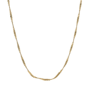 Yellow Gold Twisted Serpentine Chain Necklace 20" - 18k