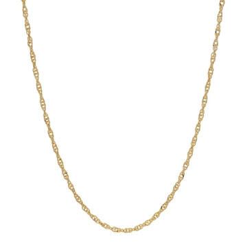 Yellow Gold Singapore Chain Necklace 18" - 14k