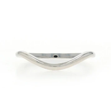 White Gold Enhancer Wedding Band - 14k Curved Guard Ring
