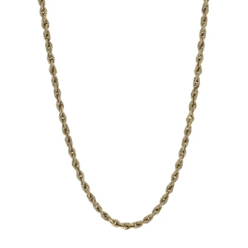 Yellow Gold Rope Chain Necklace 20 1/4" - 10k