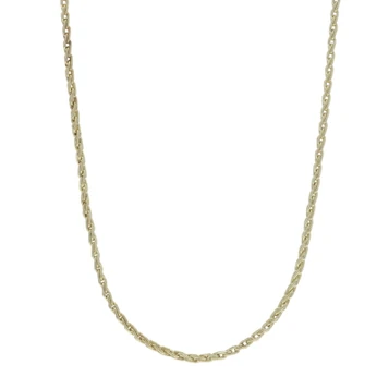 Yellow Gold Wheat Chain Necklace 16 1/2" - 14k
