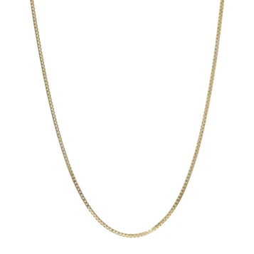 Yellow Gold Box Chain Necklace 18 1/4" - 14k