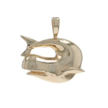 Yellow Gold Whale Pendant - 14k Ocean Life
