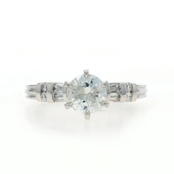 Platinum Diamond Engagement Ring - 950 Round Brilliant 1.06ctw