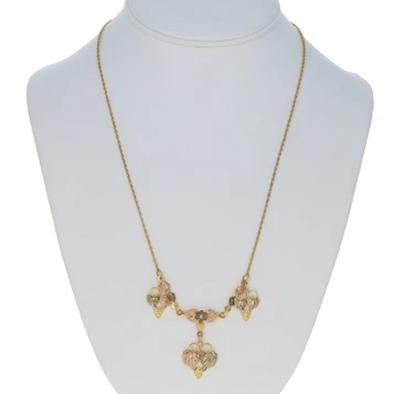 Landstrom's Black Hills Gold Necklace 18" - Yellow Gold 10k with Box
