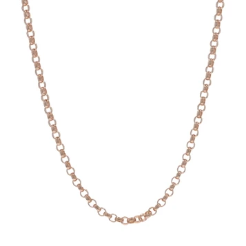 Rose Gold Rolo Chain Necklace 16" - 14k