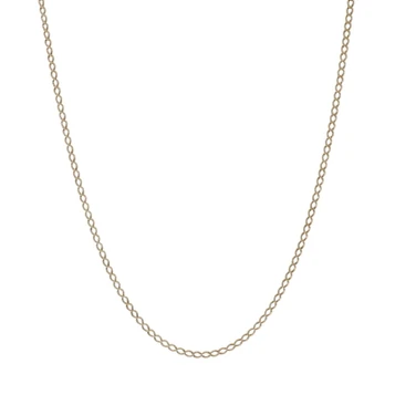 Yellow Gold Curb Chain Necklace 21 1/4" - 14k