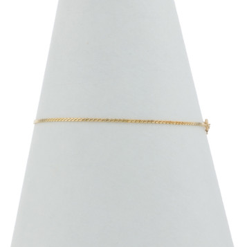 Yellow Gold Serpentine Chain Bracelet 8" - 14k
