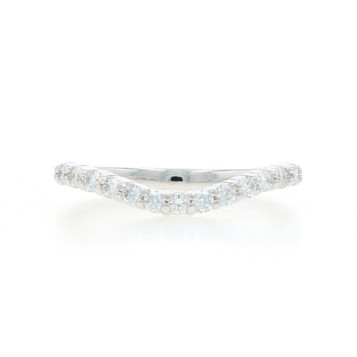 White Gold Diamond Enhancer Wedding Band - 14k Round Brilliant .28ctw Guard Ring