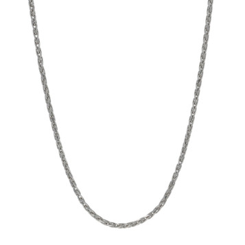 White Gold Wheat Chain Necklace 18" - 14k