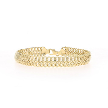 Yellow Gold Infinity Link Chain Bracelet 7" - 14k