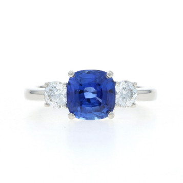 Sapphire Diamond - Square Cushion 2.92ctw GIA