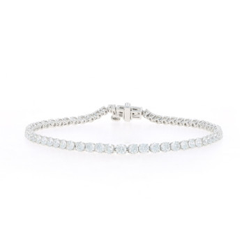 White Gold Diamond Tennis Bracelet 7" - 14k Round Brilliant 5.02ctw