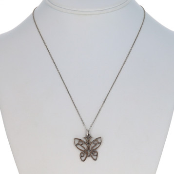 James Avery Butterfly Pendant Necklace - Sterling Silver 925