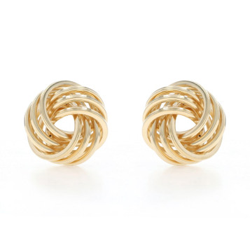 Yellow Gold Stud Earrings - 14k Pierced