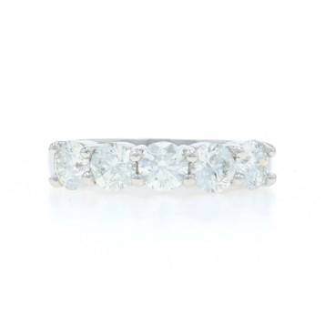 Platinum Diamond Wedding Band - 950 Round Brilliant 1.84ctw GIA Ring
