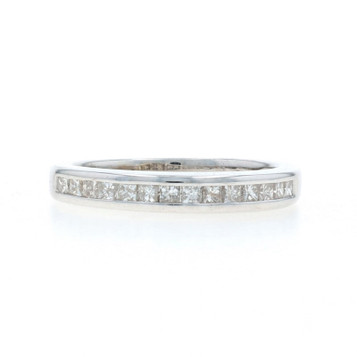 Yellow Gold Diamond Wedding Band - 14k Princess .56ctw Channel Set Ring