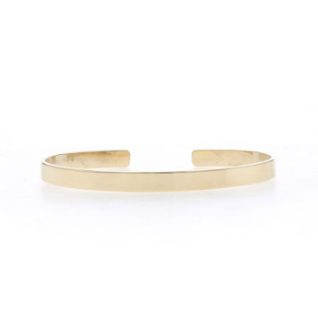 Yellow Gold Cuff Bracelet 6 3/4" - 14k Oval