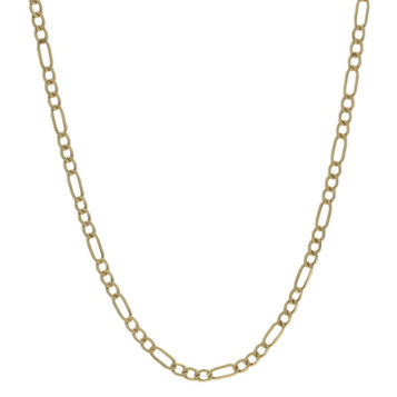 Yellow Gold Figaro Chain Necklace 22" - 14k