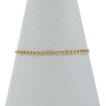 Yellow Gold Curb Chain Bracelet 7" - 14k