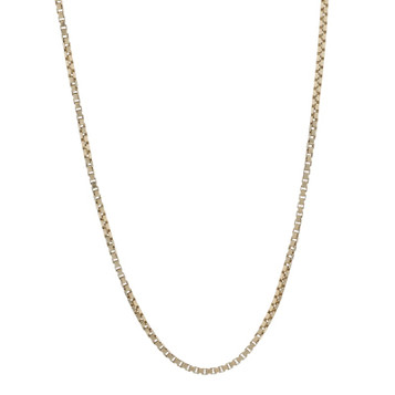 Yellow Gold Box Chain Necklace 25 1/2" - 14k