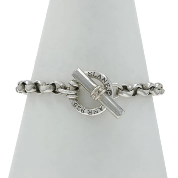Slane & Slane Oval Link Chain Toggle Bracelet 8 1/4" - Sterling Silver 925