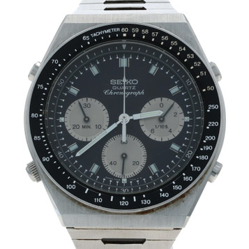 Seiko Synchro Timer Vintage Men's Watch 7A28-7039 Stainless Steel Quartz