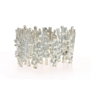 Sterling Silver Woodland Brutalist Cuff Bracelet 6 1/4" - 925 Textured Branches