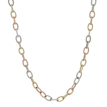 Yellow Gold Fancy Cable Chain Necklace 22" - 10k