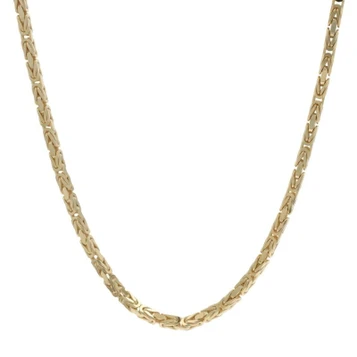 Yellow Gold Byzantine Chain Necklace 18 1/2" - 14k