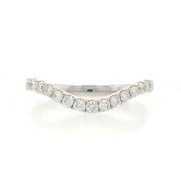 White Gold Diamond Enhancer Wedding Band - 18k Round .35ctw Guard Ring