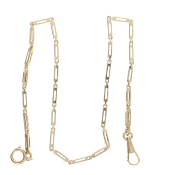Yellow Gold Fancy Link Men's Pocket Watch Chain - 18k
