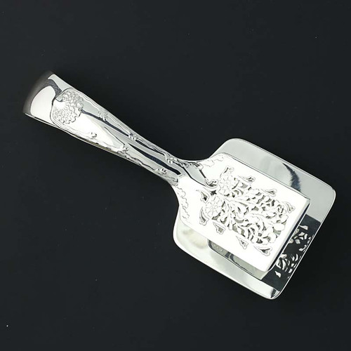 Tiffany & Co Wave Edge 1884 Asparagus Tongs Serving 7.5
