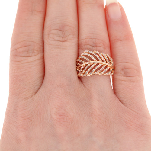 Pandora gold feather on sale ring