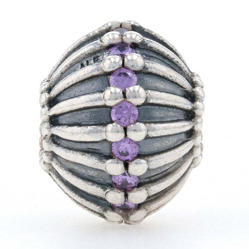 Pandora Show Stopper Charm Sterling NEW Authentic Purple