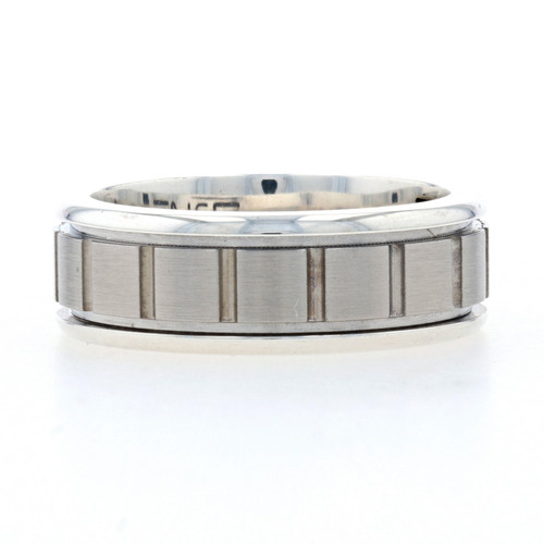 NEW Sterling Silver Stainless Steel Men's ZONE Wedding Band - 950