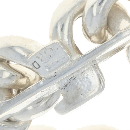 Tri-Color Triple Strand Oval Bead Bracelet in Sterling Silver