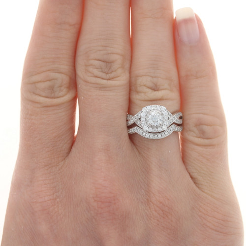 14K White Gold Round Halo Engagement Ring 83493-10-14KW | Cravens & Lewis  Jewelers | Georgetown, KY