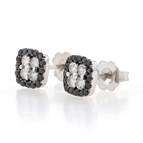 1ct Princess Cut Created Diamond Stud Earrings from Black Diamonds New York