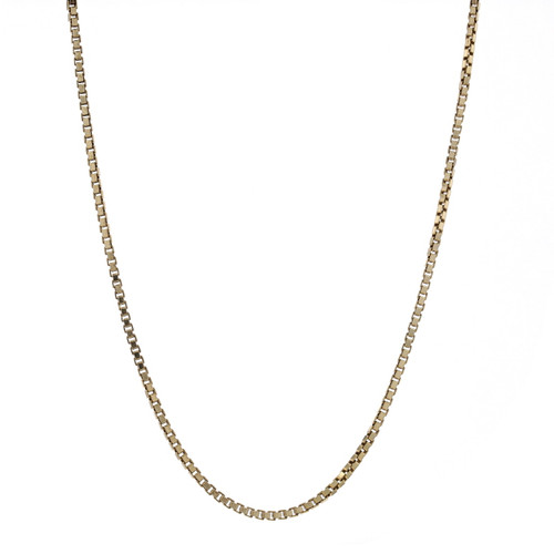 3.5mm Rounded Box Link Chain, 22 Inches in 14K Yellow Gold – Sziro Jewelry