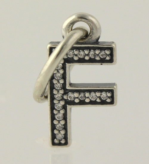 Pandora Charm - Sterling Silver CZ Letter F 791318CZ Initial Dangle Pendant