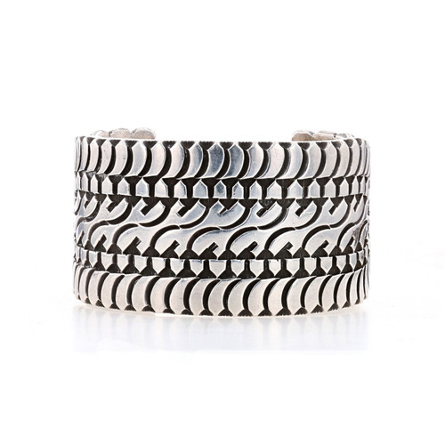 Vintage Woven 925 Sterling Silver Cuff Bracelet – Taraiga