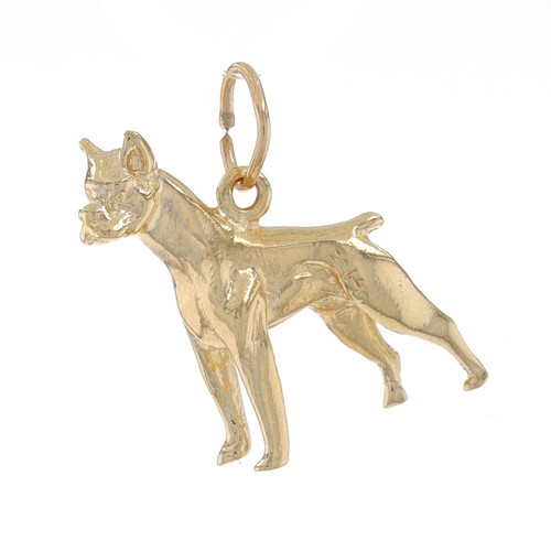 Yellow Gold Boxer Dog Charm - 14k Standing Canine Pet Keepsake - Wilson  Brothers Jewelry