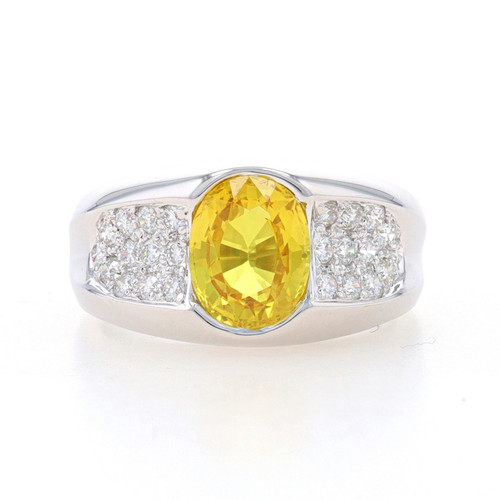 22K Gold 'Yellow Sapphire' Ring for Men - 235-GR7850 in 4.400 Grams