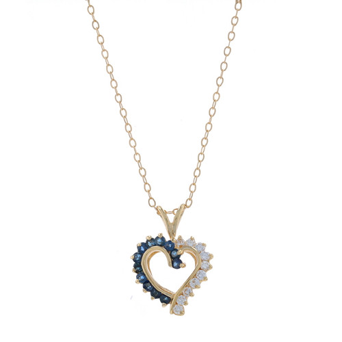4 Carat Pavé Ruby Heart Pendant Necklace 14K Yellow Gold