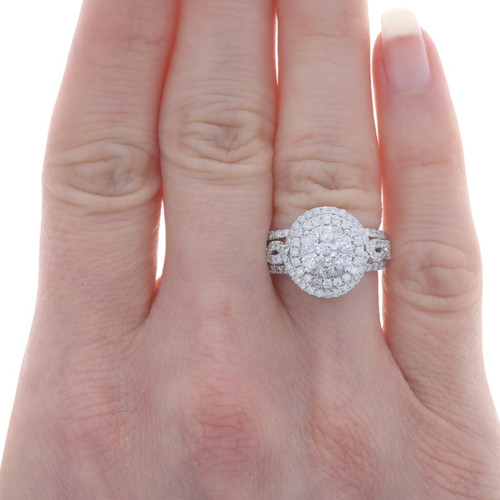 Round Brilliant Cut Halo Engagement Ring — Ouros Jewels